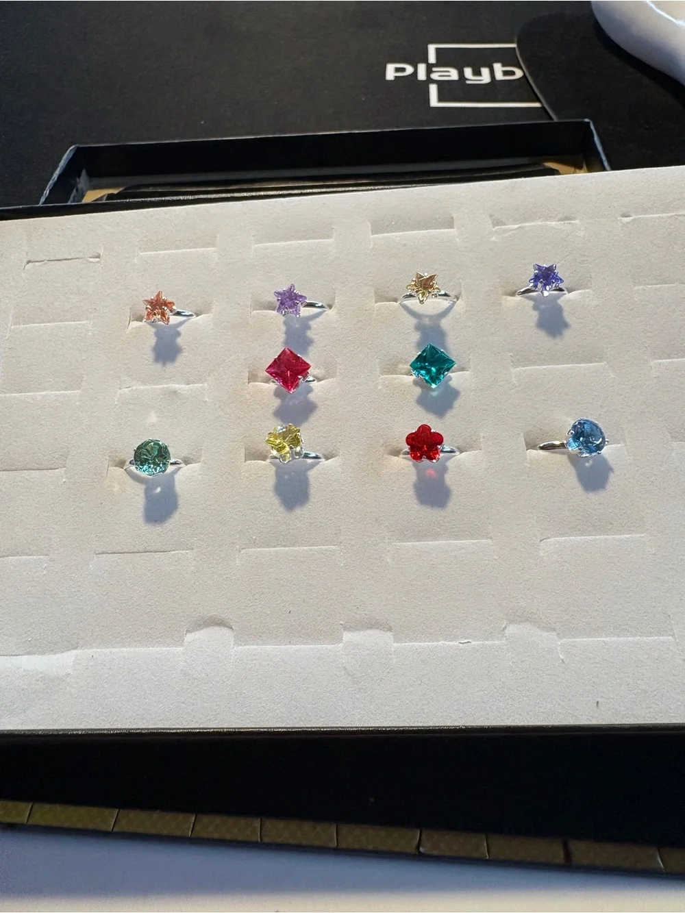 Multi-Color Kids Crystal Fashion Ring Collection - Assorted Gem Styles